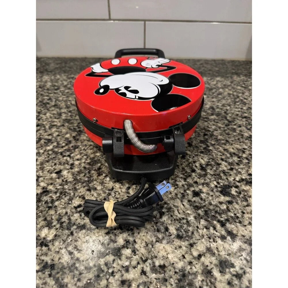 Disney Mickey Mouse 7.5 Inch Waffle/Pancake Maker (Tested-works) Light Indicated